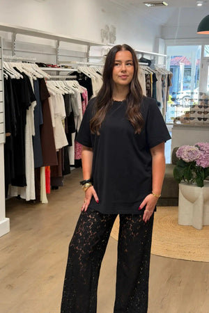 Lucy Lace Elastic Pant Black