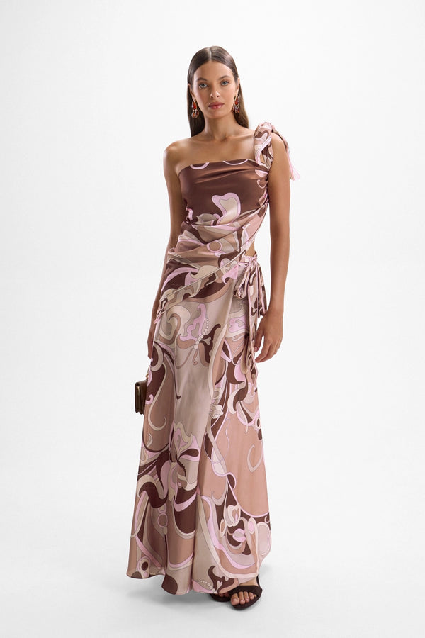 Sienna Wrap Skirt Deco Mocha