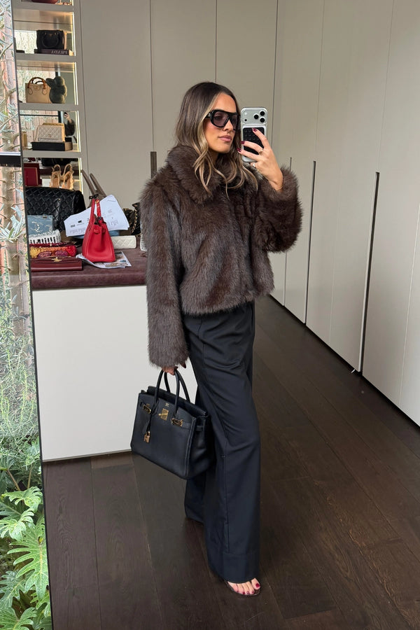 Ella Squire Relaxed Suit Pant Black
