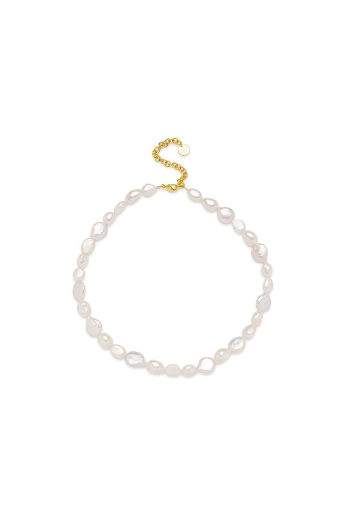 Arles Necklace by Amber Sceats, handcrafted in Italy with freshwater pearls and 24K gold plating for timeless elegance.