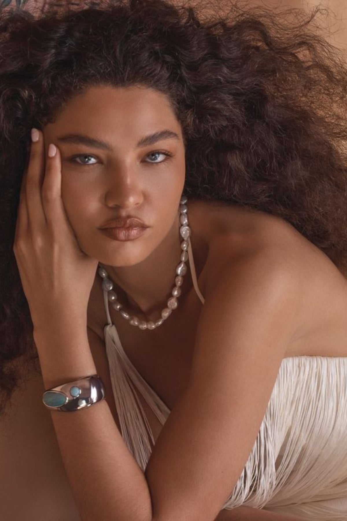 Arles Necklace by Amber Sceats, handcrafted in Italy with freshwater pearls and 24K gold plating for timeless elegance.