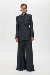 Ascent Hourglass Blazer Dark Grey by camilla and marc – double breasted wool blazer with sculpted hourglass fit.