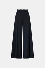 Ascent Wide Leg Side Pleat Pant Dark Grey by camilla and marc – tailored wool wide leg pants with box pleat detailing.