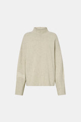 Atkinson Knit Sweater Ashen by Camilla and Marc - oversized wool knit sweater with turtleneck and seam detail, perfect for cozy elevated styling.