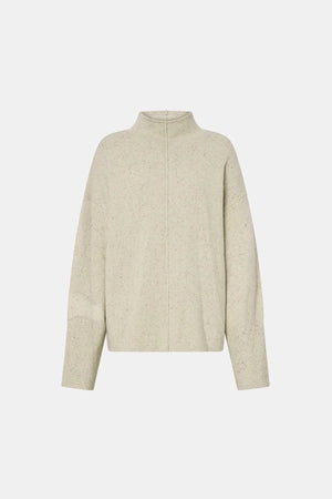 Atkinson Knit Sweater Ashen by Camilla and Marc - oversized wool knit sweater with turtleneck and seam detail, perfect for cozy elevated styling.