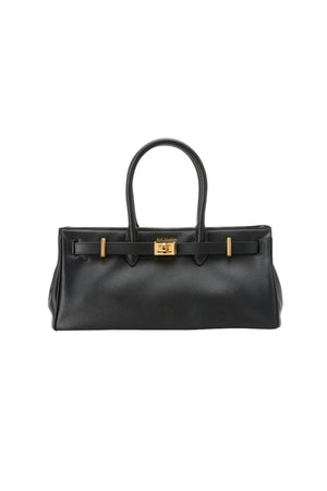 Austenne Bag Black by Reh Studios – genuine leather shoulder bag with structured silhouette and adjustable strap for everyday styling.