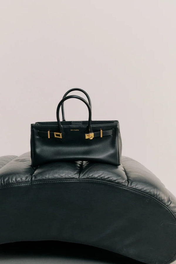 Austenne Bag Black by Reh Studios – genuine leather shoulder bag with structured silhouette and adjustable strap for everyday styling.