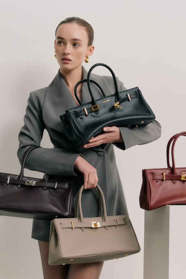 Austenne Bag Burgundy by Reh Studios – genuine leather shoulder bag with structured silhouette and adjustable strap for everyday styling.