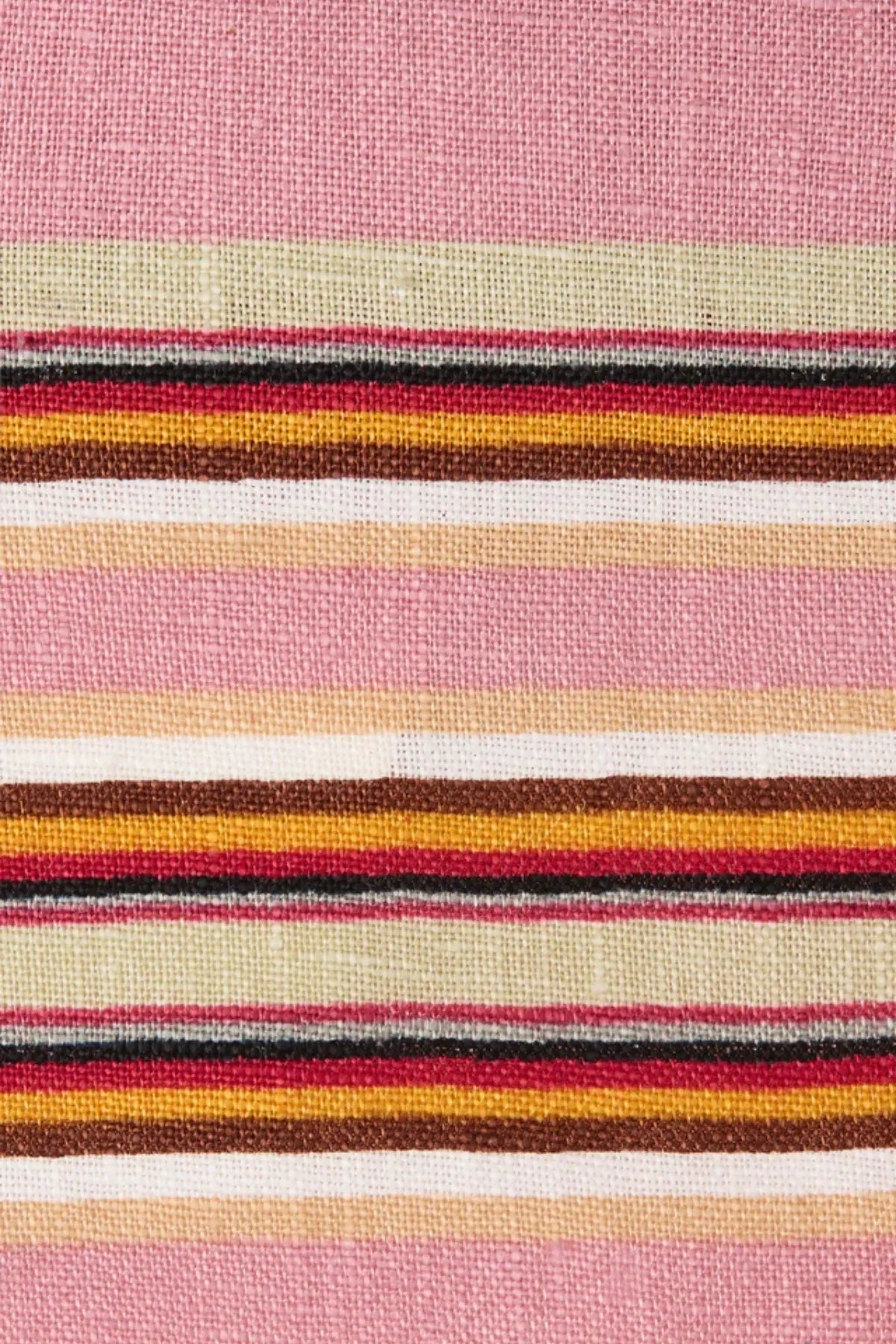 Axel Maxi Dress in Luis Stripe Dusty Mauve by Faithfull the Brand, a halter knit dress in mauve and olive tones. Perfect for warm-weather getaways.