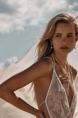Azar Necklace by Amber Sceats - gold necklace with freshwater pearl pendant and chain links, designed for elevated statement styling.
