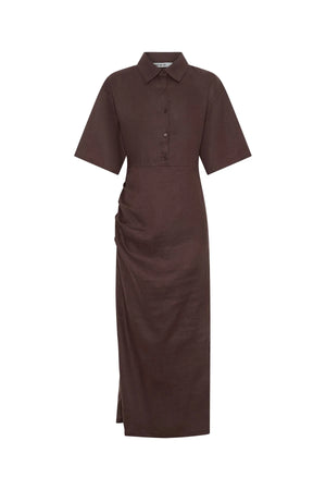 Lefka Midi Dress Chocolate