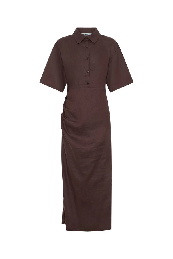 Lefka Midi Dress Chocolate