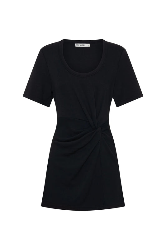 Dimitra Knot Mini Dress Black