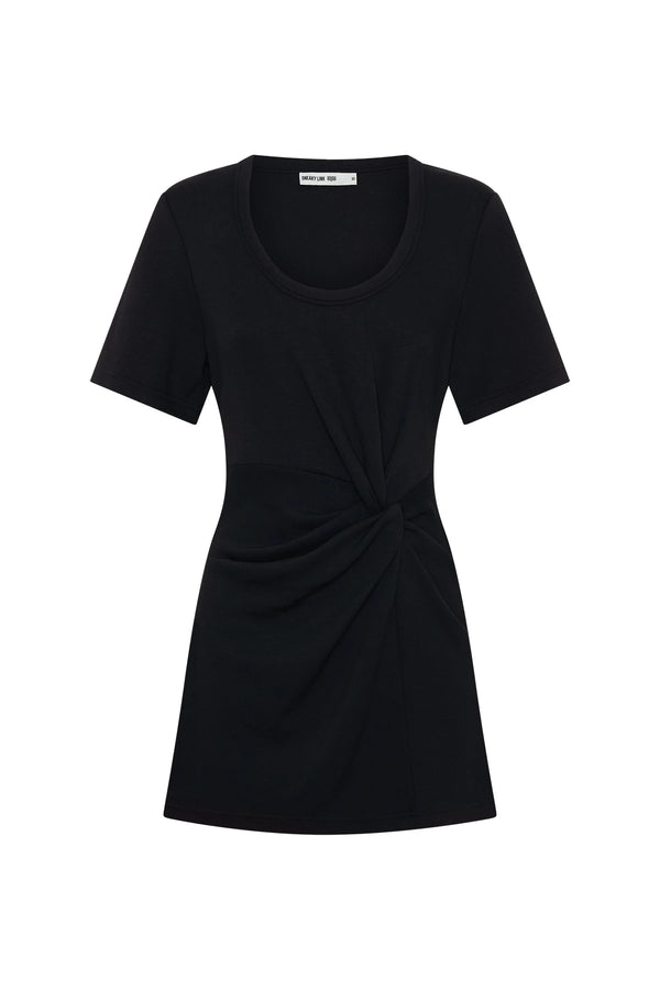 Dimitra Knot Mini Dress Black