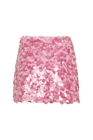 Margot Sequin Mini Skirt Pink