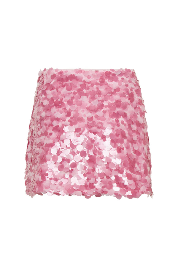 Margot Sequin Mini Skirt Pink