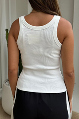 Amy Twist Tank Aqua by Sneaky Link – A trendy and playful cotton blend tank featuring a twisted bodice design. Soft, breathable, and flattering, perfect for layering or solo wear to elevate casual or chic outfits.