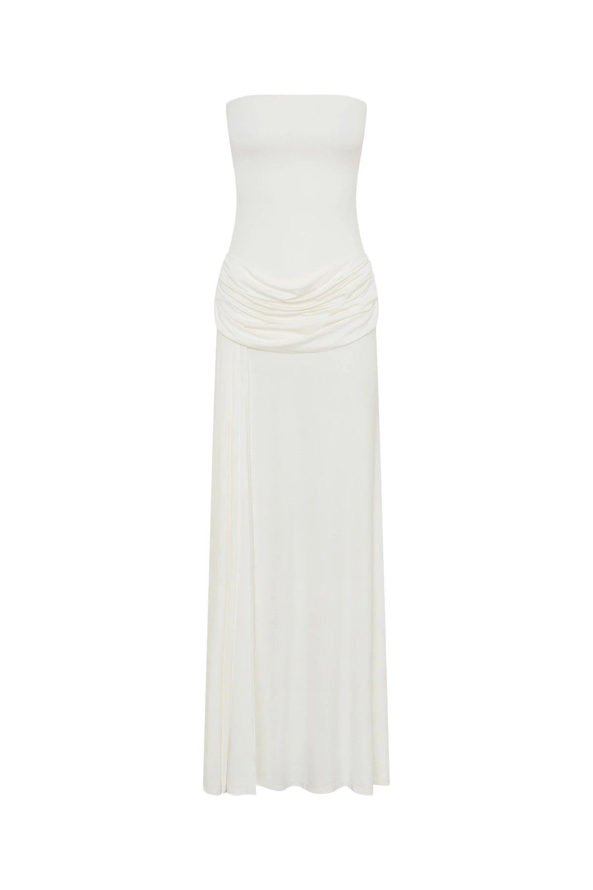 Bianca Strapless Maxi Dress White