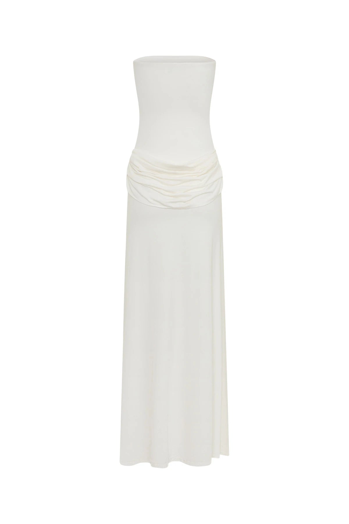 Bianca Strapless Maxi Dress White