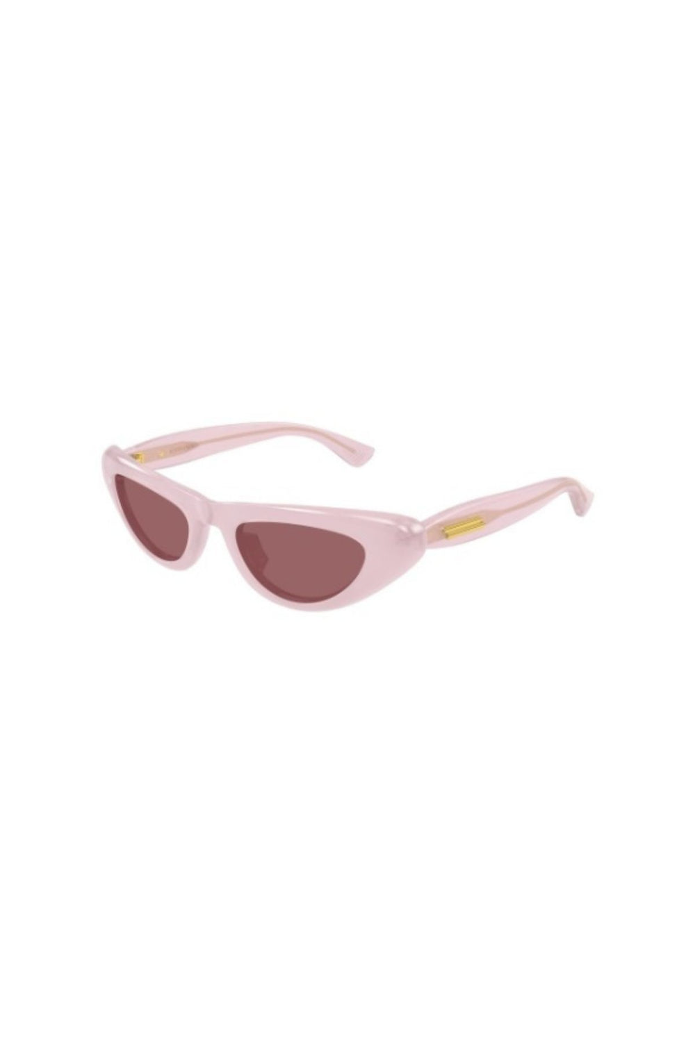 BV1450S004 Pink by Bottega Veneta - cat eye sunglasses with pink frame and red lenses, perfect for bold summer styling.