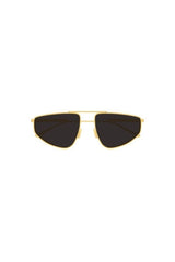 BV1466S001 Gold by Bottega Veneta - navigator sunglasses with gold frame and grey lenses, perfect for modern everyday styling.