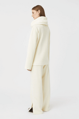 Baie Lounge Pant Winter White by Camilla and Marc, relaxed pants with elastic waist and split hem. Perfect for casual wear or off duty looks.