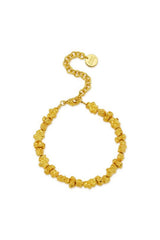 Baja Bracelet by Amber Sceats - gold bracelet with sculptural crushed beads, designed for a bold elevated statement look.