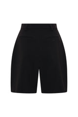Becca Bermuda Short Black by Sneaky Link, tailored shorts with cross belt loops. Perfect for summer styling or elevated everyday wear.