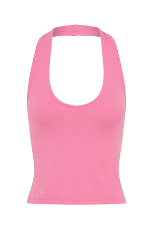 Bella Halter Tank by Sneaky Link – a halter top with scoop neckline and open back. Perfect for everyday styling.