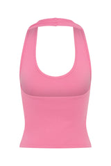 Bella Halter Tank by Sneaky Link – a halter top with scoop neckline and open back. Perfect for everyday styling.