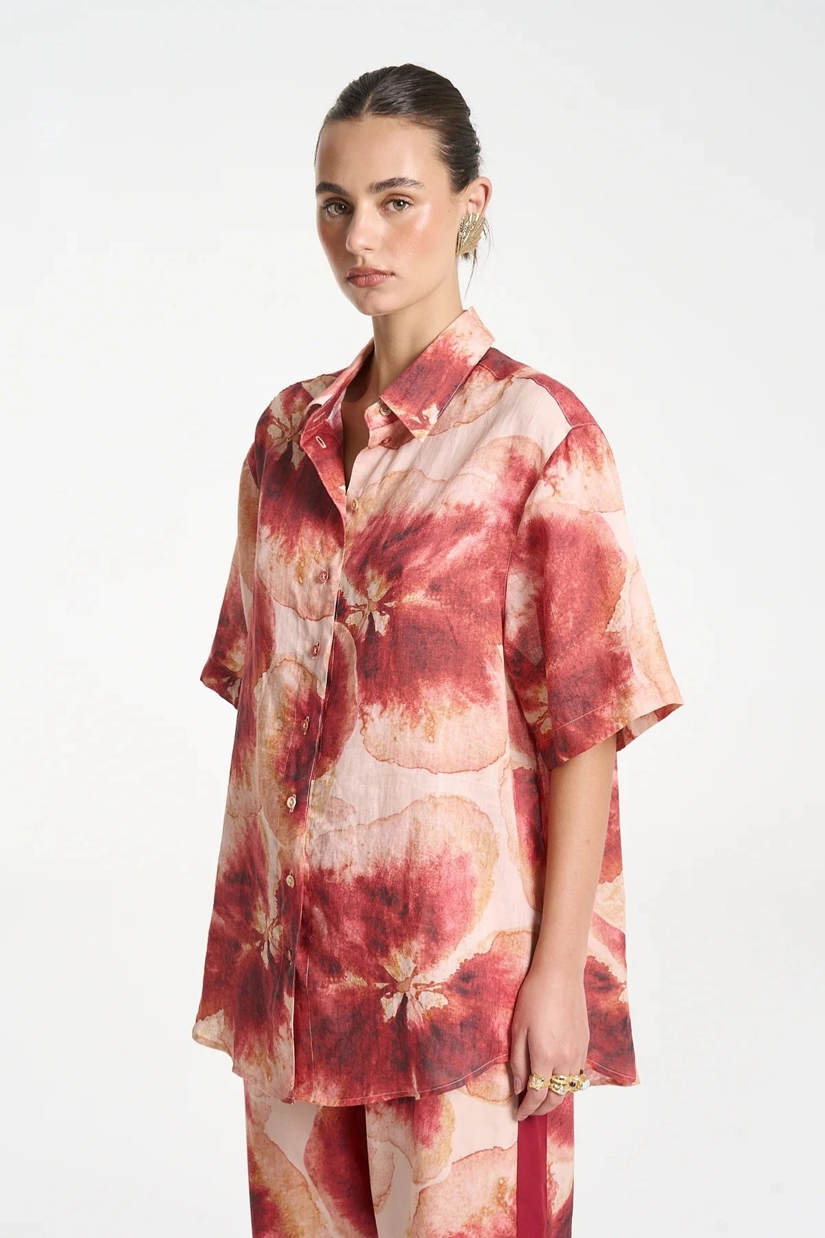 Big Shirt by Summi Summi — an oversized lightweight cotton shirt in the Aloha print, perfect for relaxed layering or wearing as a short dress.