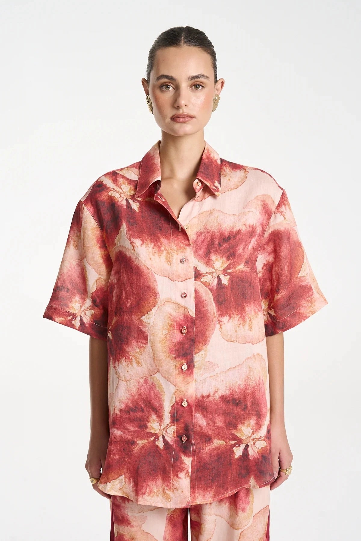 Big Shirt by Summi Summi — an oversized lightweight cotton shirt in the Aloha print, perfect for relaxed layering or wearing as a short dress.