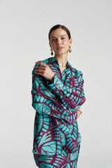 Boss Long Sleeve Jade Butterfly by Summi Summi – printed long sleeve shirt in signature butterfly print with relaxed fit.