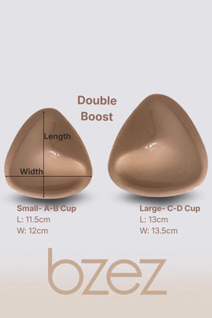 Breast Enhancer Inserts Double Boost by Bzez, reusable double-sided adhesive padding for dramatic volume and seamless shaping.