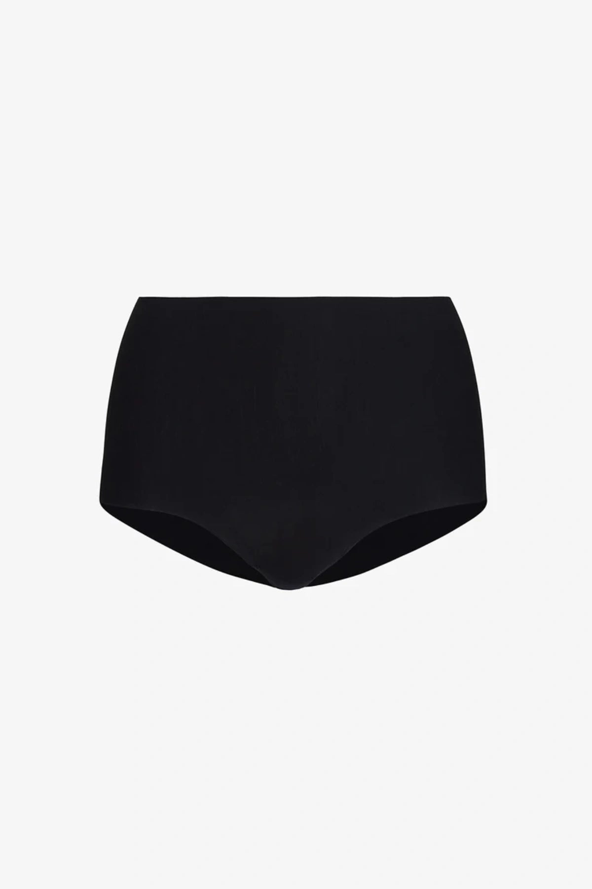 Butter High-Rise Bikini in Black by Commando, ultra-soft Austrian modal blend with high-rise fit and raw-cut edges for seamless, all-day comfort.