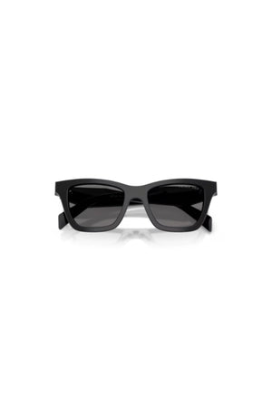 Butterfly Sunglasses in Black by Prada, featuring a bold butterfly shape with faceted temples and signature branding. Perfect for everyday edge.