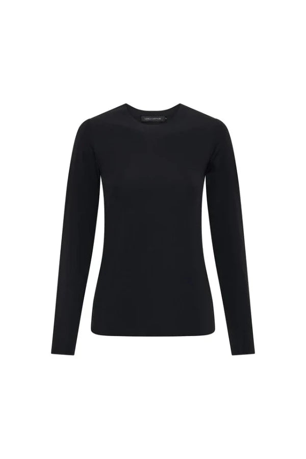 Camilla and Marc | Ambra Long Sleeve Top Black | Girls with Gems