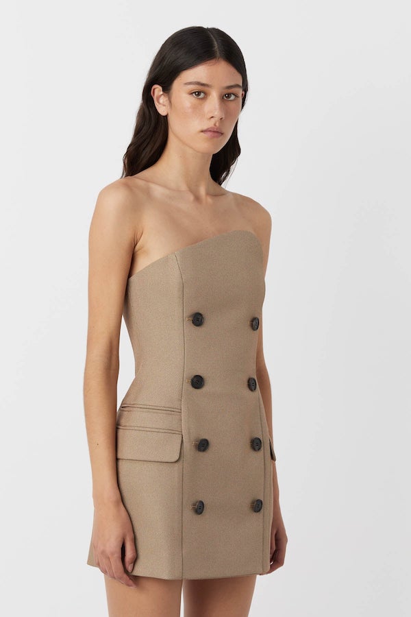 Camilla and Marc | Asteria Dress Tan | Girls with Gems