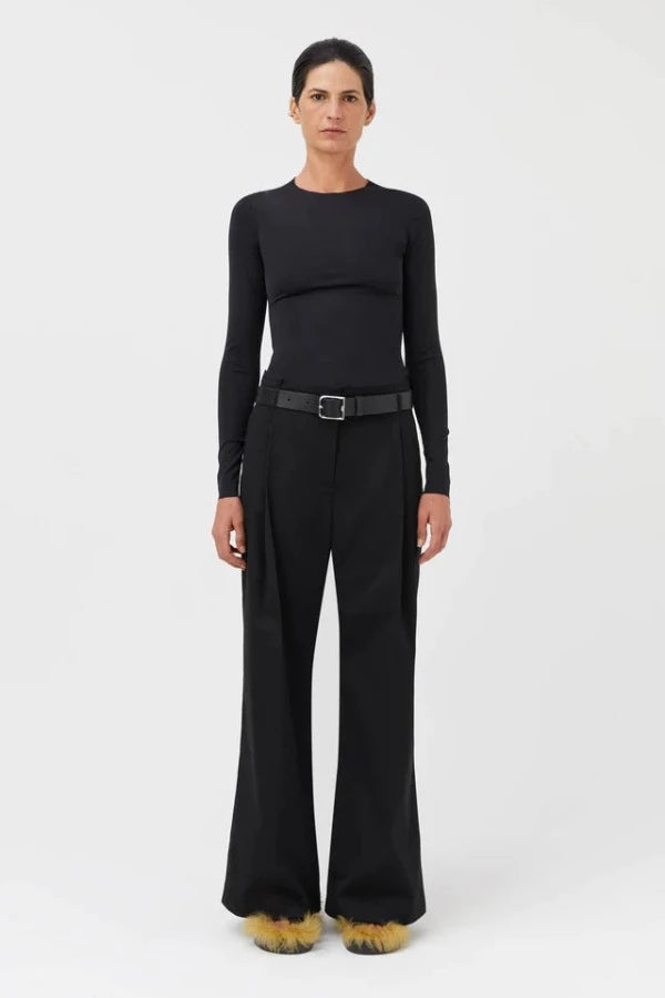 Camilla and Marc | Ambra Long Sleeve Top Black | Girls with Gems