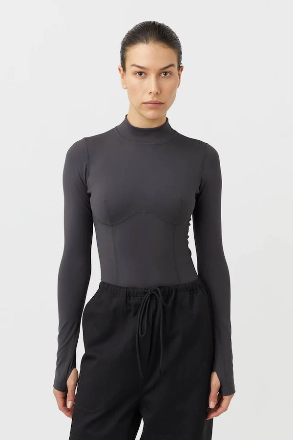Camilla and Marc | Koda Active Bodysuit Charcoal | Girls with Gems 