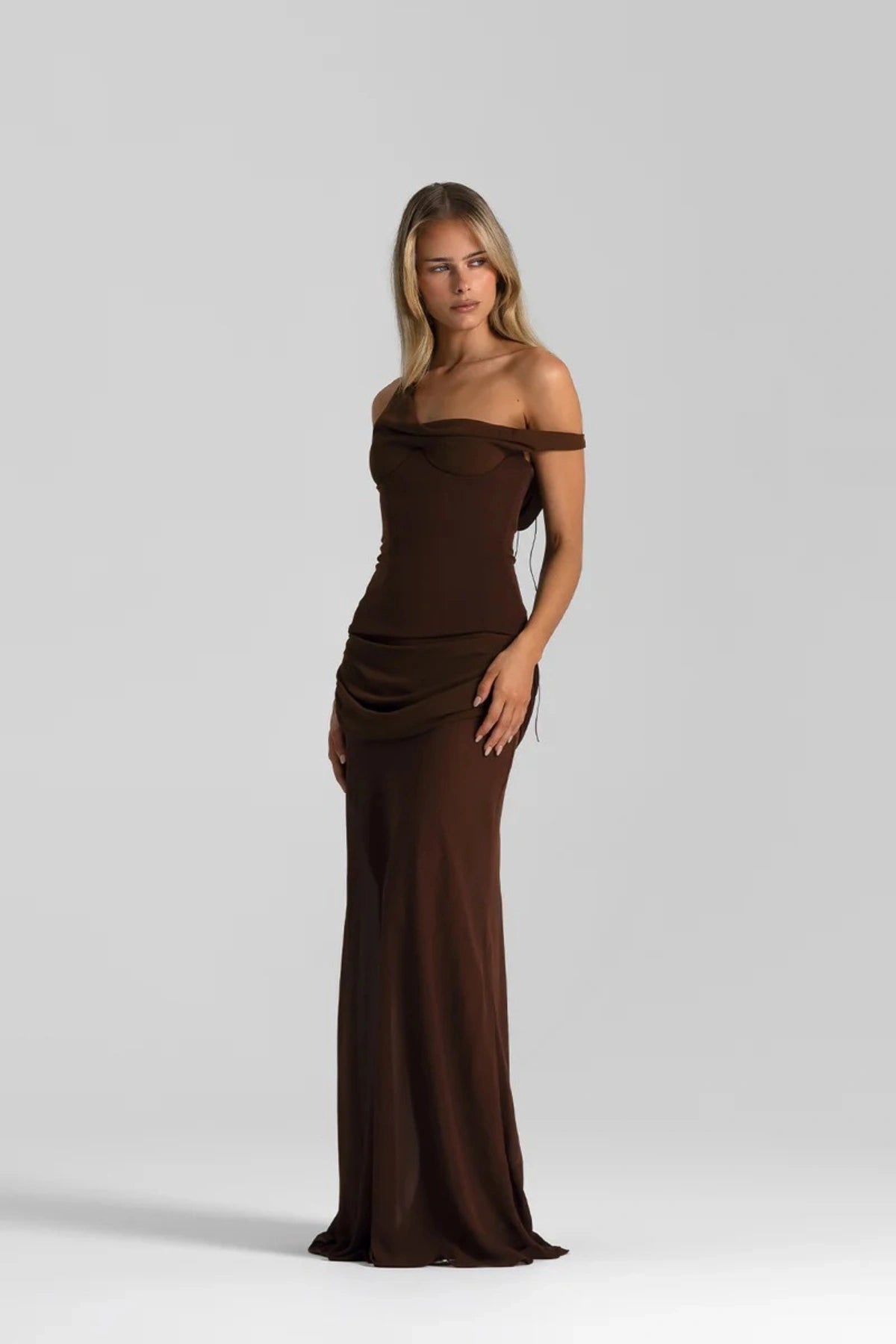 Cadence Dress Espresso  Maxi Dresses | Girls with Gems