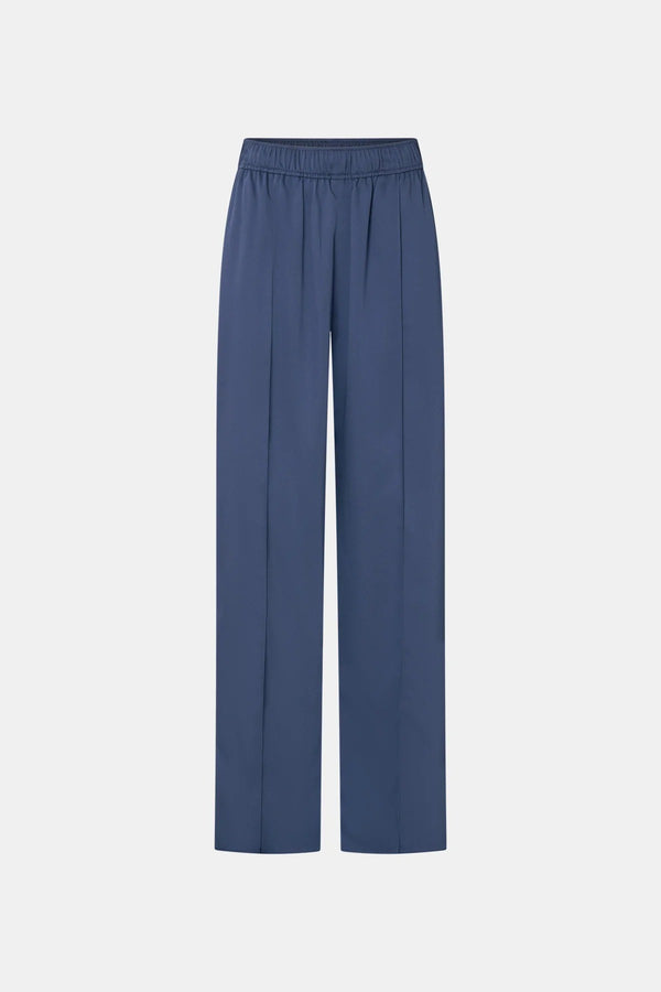 Cameo Pant by Camilla and Marc, a steel grey relaxed wide-leg pant with elasticated waist, pin-stitch detailing and tailored creases.