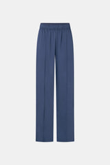 Cameo Pant by Camilla and Marc, a steel grey relaxed wide-leg pant with elasticated waist, pin-stitch detailing and tailored creases.