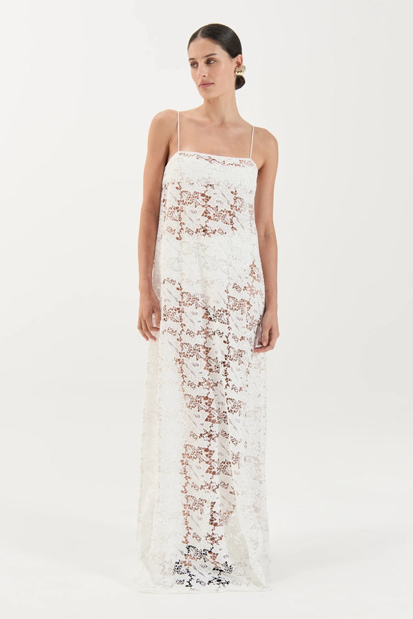 white dresses for ladies Hire Marcia Maxi Dress in Ivory | Camilla and Marc