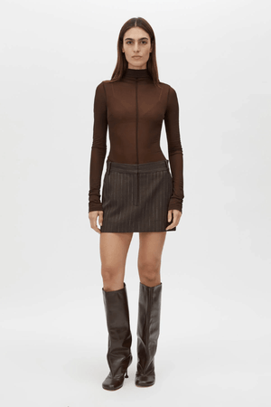 Camilla and Marc | Piero Mini Skirt Silver Bark Brown | Girls with Gems