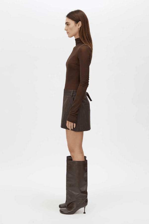 Camilla and Marc | Piero Mini Skirt Silver Bark Brown | Girls with Gems