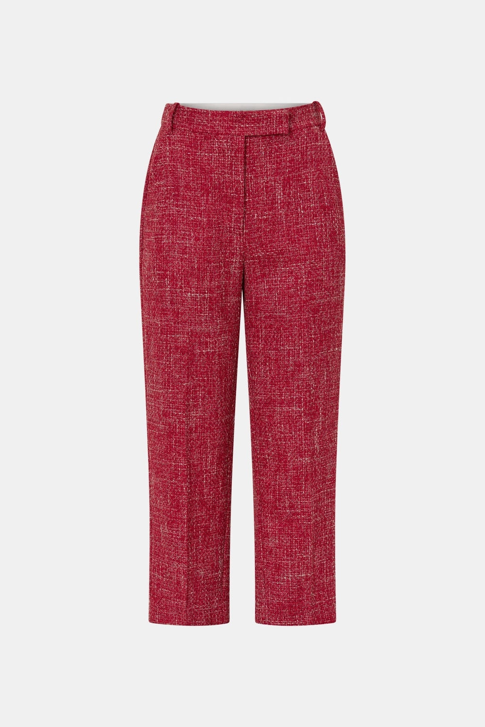 Carmine Tailored Cropped Pant Red by CAMILLA AND MARC – high waisted cropped tweed pants with tailored finish.