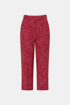 Carmine Tailored Cropped Pant Red by CAMILLA AND MARC – high waisted cropped tweed pants with tailored finish.