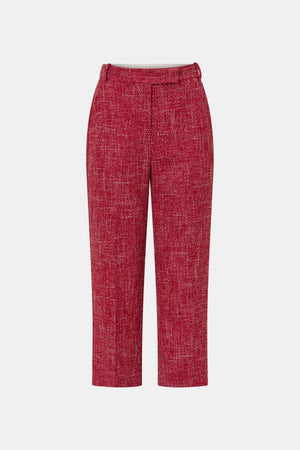 Carmine Tailored Cropped Pant Red by CAMILLA AND MARC – high waisted cropped tweed pants with tailored finish.