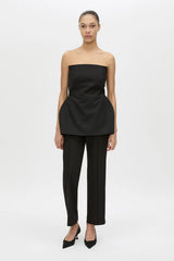 Cassie Bodice Top in Black by Camilla and Marc, a tailored strapless bodice with structured fit, bust darts, and clean architectural lines.